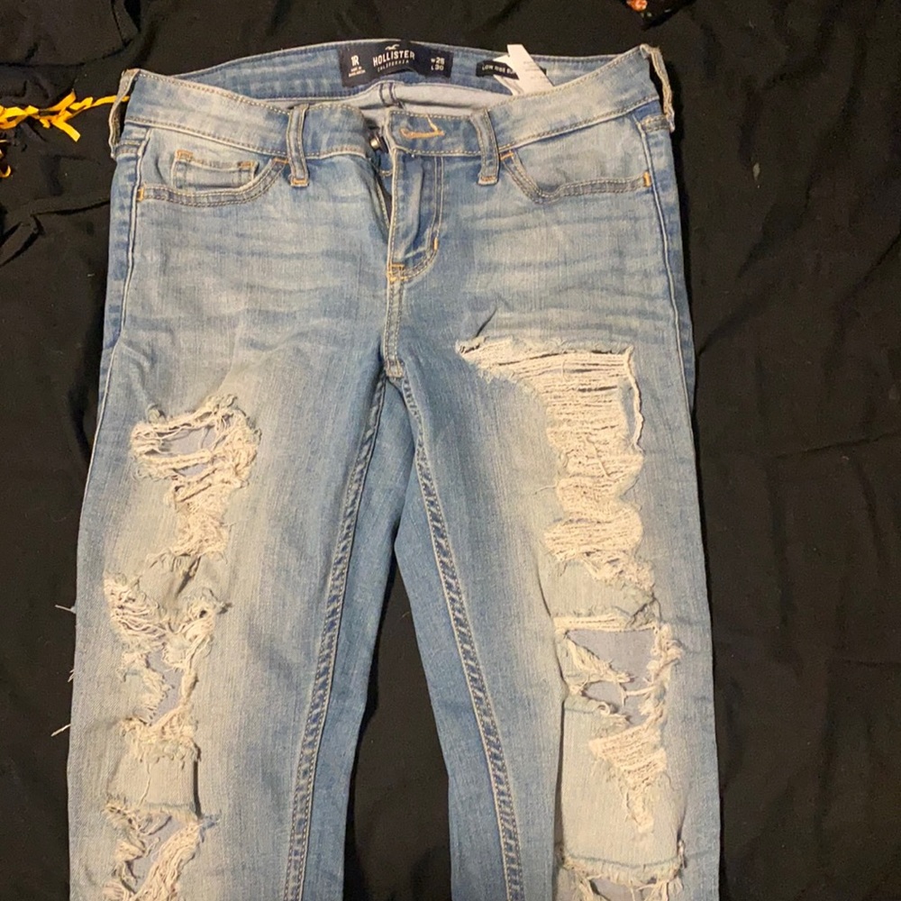 light wash ripped jeans